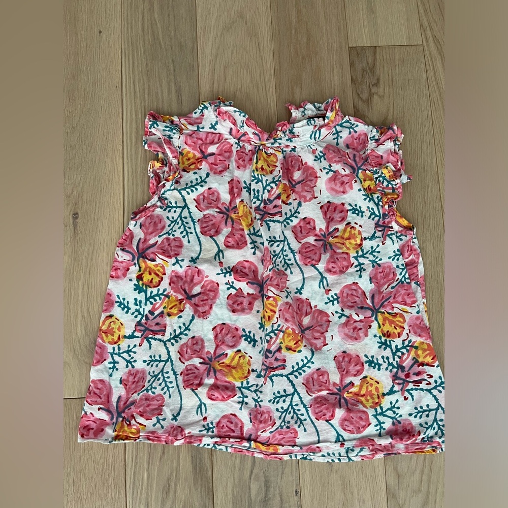 Stark x floral airy sleeveless top